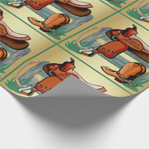 Westerne Rodeo Cowboy Saddle Boots Rope Pap Cadeaupapier