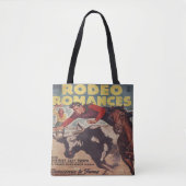 Westerne Rodeo Cowboy Steer Wrestling Rodeo Romanc Tote Bag (Voorkant)