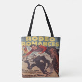 Westerne Rodeo Cowboy Steer Wrestling Rodeo Romanc Tote Bag (Achterkant)