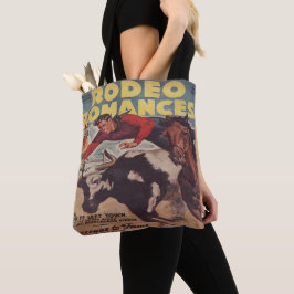 Westerne Rodeo Cowboy Steer Wrestling Rodeo Romanc Tote Bag