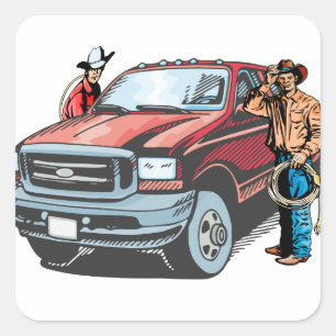 Westerne Rodeo Cowboy Stickers