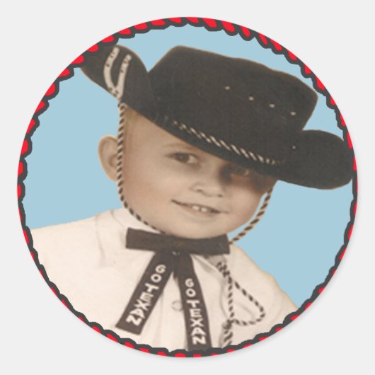 Westerne Rodeo Cowboy Stickers gaan naar Texan (Voorkant)