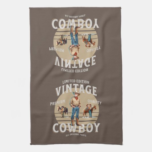 Westerne Rodeo  Cowboy Theedoek (Verticaal)