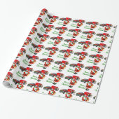 Westerne Rodeo Cowboy Truck Trailer Santa Christma Cadeaupapier (Uitgerold)