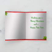 Westerne Rodeo Cowboy Truck Trailer Santa Christma Kaart (Binnen)