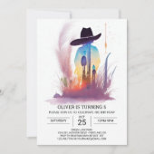 Westerne Rodeo Cowboy Verjaardag Kaart (Voorkant)