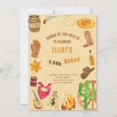 Westerne rodeo cowboy verjaardag kaart (Voorkant)