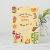 Westerne rodeo cowboy verjaardag kaart (Staand voorkant)