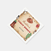 Westerne Rodeo Cowboy Verjaardag Servet (Hoek)