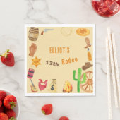 Westerne rodeo cowboy verjaardag servet (Insitu)