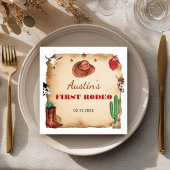 Westerne Rodeo Cowboy Verjaardag Servet