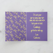 Westerne Rodeo Cowboys Gepersonaliseerde Verjaarda Kaart (Binnen)