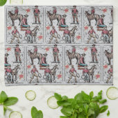 Westerne Rodeo Cowboys Roping  Theedoek (Gevouwen)