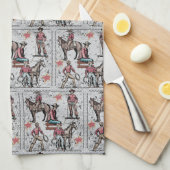 Westerne Rodeo Cowboys Roping  Theedoek (Quarter Fold)