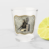 Westerne Rodeo Cowgirl Barrel Racing Belt Shot Glas (Voorkant)