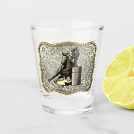 Westerne Rodeo Cowgirl Barrel Racing Belt Shot Glas