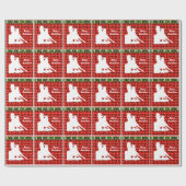 Westerne Rodeo Cowgirl Barrel Racing op Red Pset Cadeaupapier (Vlak)