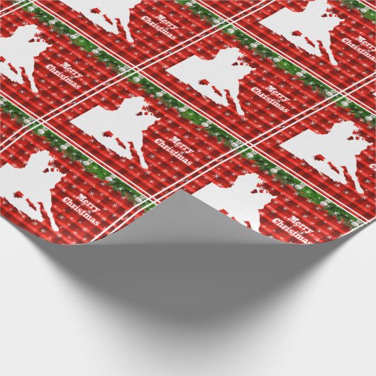 Westerne Rodeo Cowgirl Barrel Racing op Red Pset Cadeaupapier (Hoek)