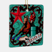 Westerne Rodeo Cowgirl Barrel Racing Ornament (Rechts)