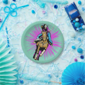 Westerne Rodeo Cowgirl Borden Papieren Bordje (Feest)