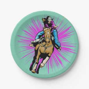 Westerne Rodeo Cowgirl Borden Papieren Bordje