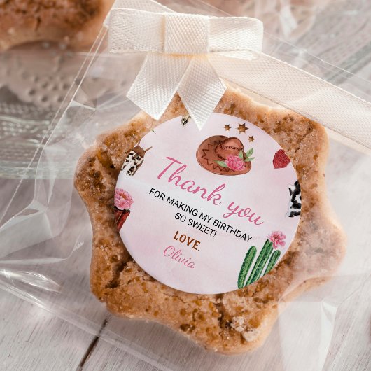 Westerne Rodeo Cowgirl Labels Verjaardag Stickers