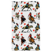 Westerne Rodeo Cowgirl op paarden Klein Cadeauzakje (Achterkant)