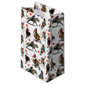 Westerne Rodeo Cowgirl op paarden Klein Cadeauzakje (Voorkant Gekanteld)