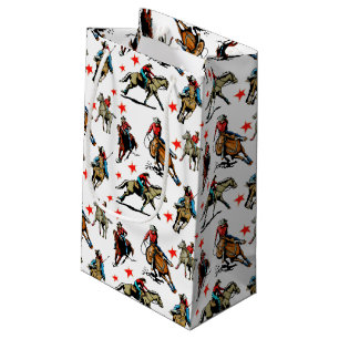 Westerne Rodeo Cowgirl op paarden Klein Cadeauzakje