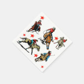 Westerne Rodeo Cowgirl op paarden Servetten (Hoek)