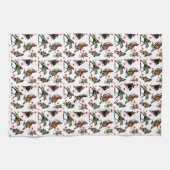 Westerne Rodeo Cowgirl op paarden Theedoek (Horizontaal)