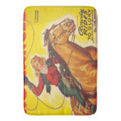 Westerne Rodeo Cowgirl Roping Rodeo Romance Badmat (Voorkant Verticaal)