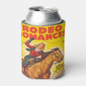 Westerne Rodeo Cowgirl Roping Rodeo Romance Blikjeskoeler (Blikje Voorkant)