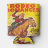 Westerne Rodeo Cowgirl Roping Rodeo Romance Blikjeskoeler (Voorkant)