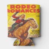 Westerne Rodeo Cowgirl Roping Rodeo Romance Blikjeskoeler (Achterkant)