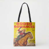 Westerne Rodeo Cowgirl Roping Rodeo Romance Tote Bag (Voorkant)