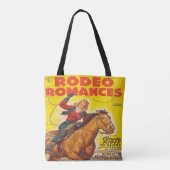 Westerne Rodeo Cowgirl Roping Rodeo Romance Tote Bag (Achterkant)
