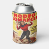 Westerne Rodeo Cowgirl Tying Calf Rodeo Romance Ca Blikjeskoeler (Blikje Achterkant)