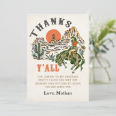 Westerne Rodeo Cowgirl Verjaardag Bedankt Card (Staand voorkant)