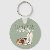 Westerne Rodeo Dirty Thirty 30ste verjaardagsfeest Sleutelhanger (Voorkant)