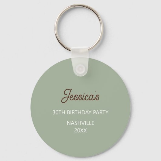 Westerne Rodeo Dirty Thirty 30ste verjaardagsfeest Sleutelhanger (Achterkant)