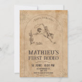 Westerne Rodeo eerste verjaardag uitnodiging (Voorkant)