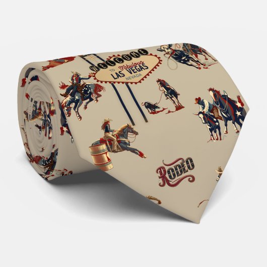 Westerne Rodeo Evenementen Las Vegas Cowboys Cowgi Stropdas (Opgerold)