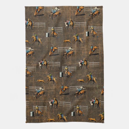Westerne Rodeo-evenementen Theedoek (Verticaal)