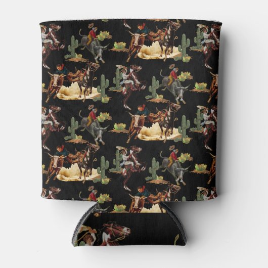  Westerne Rodeo Events Cowboy Cowgirl Blikjeskoeler (Voorkant)