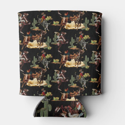  Westerne Rodeo Events Cowboy Cowgirl Blikjeskoeler (Achterkant)