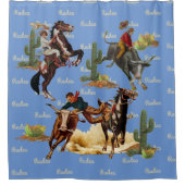  Westerne Rodeo Events Cowboy Cowgirl Douchegordijn (Voorkant)