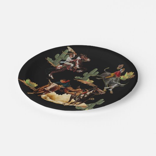  Westerne Rodeo Events Cowboy Cowgirl Papieren Bordje (Gekanteld)