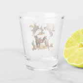  Westerne Rodeo Events Cowboy Cowgirl Shot Glas (Achterkant)