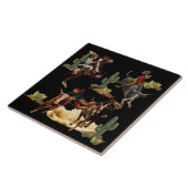  Westerne Rodeo Events Cowboy Cowgirl Tegeltje (Zijkant)